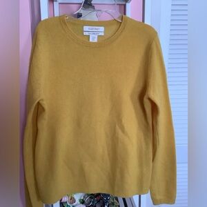 Ellen Tracey med cashmere sweater mustard EUC